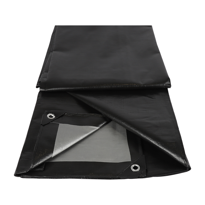 Cheap 100% Virgin Black/Silver Plastic Pe Tarpaulin Tarp Truck Cover Hay Bale